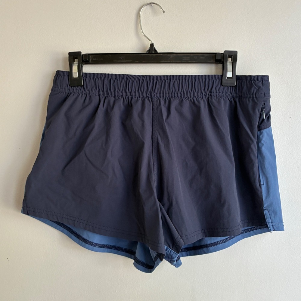 Fair Harbor Athletic Shorts Womens Large‎ Blue Recycled Nylon Running Activewear
